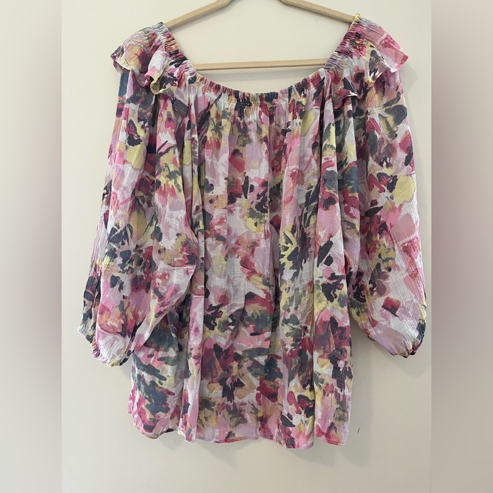Zac & Rachel Multicolor spring summer Floral Blouse - Picture 2 of 5
